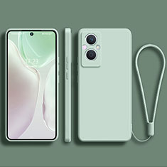 Oppo A96 5G用360度 フルカバー極薄ソフトケース シリコンケース 耐衝撃 全面保護 バンパー S03 Oppo ライトグリーン