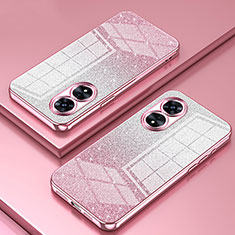 Oppo A97 5G用極薄ソフトケース シリコンケース 耐衝撃 全面保護 クリア透明 SY2 Oppo ローズゴールド