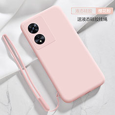 Oppo A98 5G用360度 フルカバー極薄ソフトケース シリコンケース 耐衝撃 全面保護 バンパー S03 Oppo ピンク