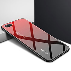 Oppo AX5用ハイブリットバンパーケース プラスチック 鏡面 カバー Oppo レッド