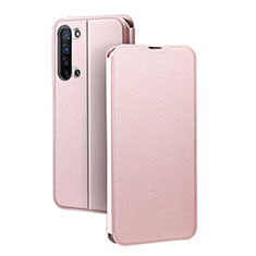 Oppo F15用手帳型 レザーケース スタンド カバー L01 Oppo ローズゴールド