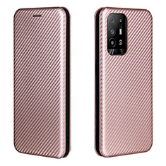 Oppo F19 Pro+ Plus 5G用手帳型 レザーケース スタンド カバー L02Z Oppo ローズゴールド