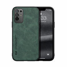 Oppo F19 Pro+ Plus 5G用ケース 高級感 手触り良いレザー柄 DY1 Oppo グリーン