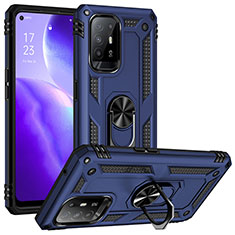 Oppo F19 Pro+ Plus 5G用ハイブリットバンパーケース プラスチック アンド指輪 マグネット式 MQ3 Oppo ネイビー