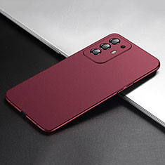 Oppo F19 Pro+ Plus 5G用ハードケース プラスチック 質感もマット カバー YK1 Oppo レッド