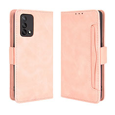 Oppo F19s用手帳型 レザーケース スタンド カバー BY3 Oppo ピンク