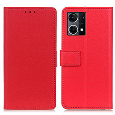 Oppo F21s Pro 4G用手帳型 レザーケース スタンド カバー M08L Oppo レッド