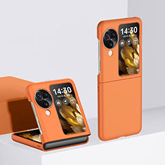 Oppo Find N3 Flip 5G用ハードケース プラスチック 質感もマット 前面と背面 360度 フルカバー QH3 Oppo オレンジ