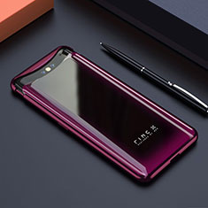 Oppo Find X用ハードカバー クリスタル クリア透明 S01 Oppo ローズレッド