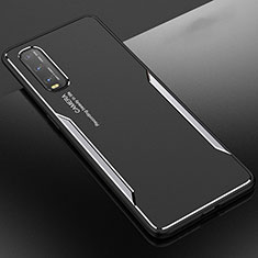 Oppo Find X2用ケース 高級感 手触り良い アルミメタル 製の金属製 カバー Oppo シルバー