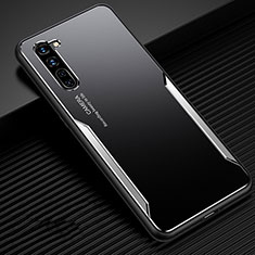 Oppo Find X2 Lite用ケース 高級感 手触り良い アルミメタル 製の金属製 カバー T02 Oppo シルバー