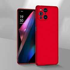 Oppo Find X3 5G用ハードケース プラスチック 質感もマット カバー YK3 Oppo レッド