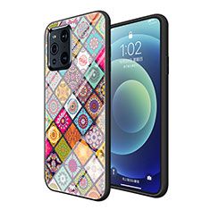 Oppo Find X3 5G用ハイブリットバンパーケース プラスチック パターン 鏡面 カバー LS2 Oppo カラフル