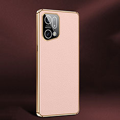 Oppo Find X5 Pro 5G用ケース 高級感 手触り良いレザー柄 JB2 Oppo ピンク