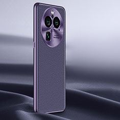 Oppo Find X6 5G用ケース 高級感 手触り良いレザー柄 GS1 Oppo パープル