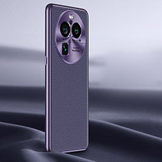 Oppo Find X6 5G用ケース 高級感 手触り良いレザー柄 JB2 Oppo パープル