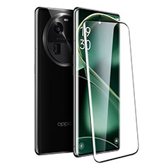 Oppo Find X6 5G用強化ガラス フル液晶保護フィルム F02 Oppo ブラック