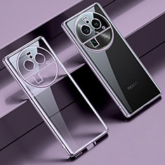 Oppo Find X6 Pro 5G用極薄ソフトケース シリコンケース 耐衝撃 全面保護 クリア透明 LD2 Oppo パープル