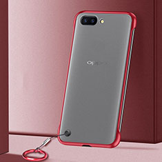 Oppo K1用ハードカバー クリスタル クリア透明 S01 Oppo レッド