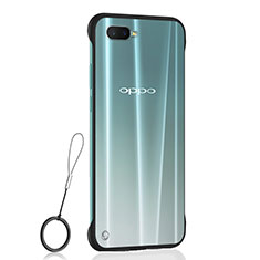 Oppo K1用ハードカバー クリスタル クリア透明 S04 Oppo ブラック