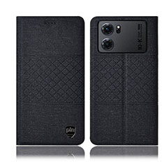Oppo K10 5G用手帳型 布 スタンド H12P Oppo ブラック