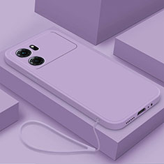 Oppo K10 5G用360度 フルカバー極薄ソフトケース シリコンケース 耐衝撃 全面保護 バンパー S04 Oppo ラベンダー