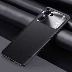 Oppo K10 5G用ケース 高級感 手触り良いレザー柄 S01 Oppo ブラック