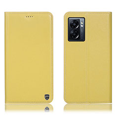 Oppo K10 5G India用手帳型 レザーケース スタンド カバー H21P Oppo イエロー