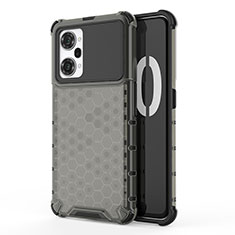 Oppo K10 Pro 5G用360度 フルカバー ハイブリットバンパーケース クリア透明 プラスチック カバー AM1 Oppo ブラック