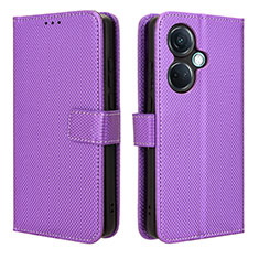 Oppo K11 5G用手帳型 レザーケース スタンド カバー BY1 Oppo パープル