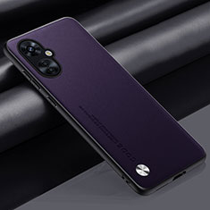 Oppo K11 5G用ケース 高級感 手触り良いレザー柄 S02 Oppo パープル