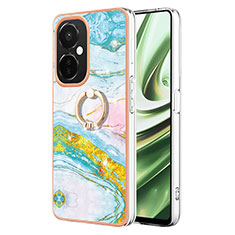 Oppo K11x 5G用シリコンケース ソフトタッチラバー バタフライ パターン カバー アンド指輪 Y05B Oppo カラフル