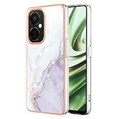 Oppo K11x 5G用シリコンケース ソフトタッチラバー バタフライ パターン カバー Y01B Oppo ホワイト