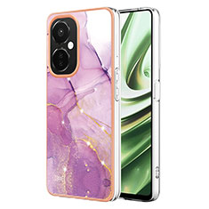 Oppo K11x 5G用シリコンケース ソフトタッチラバー バタフライ パターン カバー Y01B Oppo ラベンダー