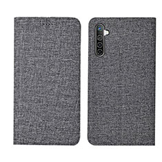 Oppo K5用手帳型 布 スタンド Oppo グレー