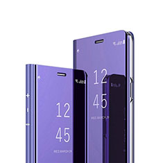 Oppo K7 5G用手帳型 レザーケース スタンド 鏡面 カバー M03 Oppo パープル