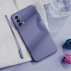 Oppo K9 5G用360度 フルカバー極薄ソフトケース シリコンケース 耐衝撃 全面保護 バンパー S01 Oppo ラベンダーグレー