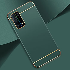 Oppo K9 5G用ケース 高級感 手触り良い メタル兼プラスチック バンパー Oppo グリーン