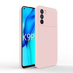 Oppo K9 Pro 5G用360度 フルカバー極薄ソフトケース シリコンケース 耐衝撃 全面保護 バンパー Oppo ピンク