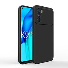 Oppo K9 Pro 5G用360度 フルカバー極薄ソフトケース シリコンケース 耐衝撃 全面保護 バンパー Oppo ブラック