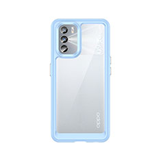 Oppo K9 Pro 5G用ハイブリットバンパーケース クリア透明 プラスチック カバー J01S Oppo ネイビー