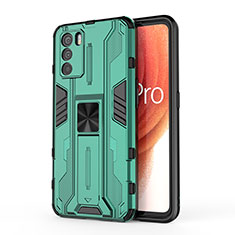 Oppo K9 Pro 5G用ハイブリットバンパーケース スタンド プラスチック 兼シリコーン カバー マグネット式 Oppo グリーン