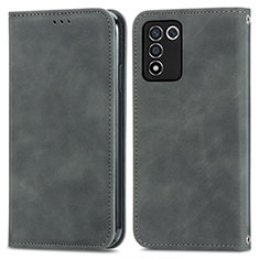 Oppo K9S 5G用手帳型 レザーケース スタンド カバー S04D Oppo グレー