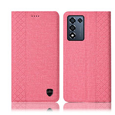 Oppo K9S 5G用手帳型 布 スタンド H13P Oppo ピンク