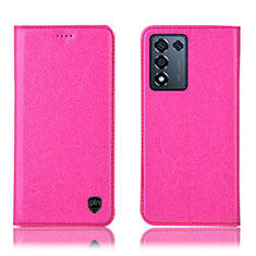 Oppo K9S 5G用手帳型 レザーケース スタンド カバー H04P Oppo ローズレッド