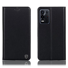 Oppo K9X 5G用手帳型 レザーケース スタンド カバー H21P Oppo ブラック