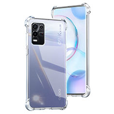 Oppo K9X 5G用極薄ソフトケース シリコンケース 耐衝撃 全面保護 クリア透明 T04 Oppo クリア