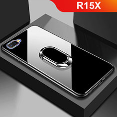 Oppo R15X用ハイブリットバンパーケース プラスチック 鏡面 カバー M01 Oppo ブラック