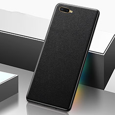 Oppo R15X用ケース 高級感 手触り良いレザー柄 R02 Oppo ブラック