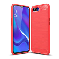 Oppo R17 Neo用シリコンケース ソフトタッチラバー ライン カバー C01 Oppo レッド